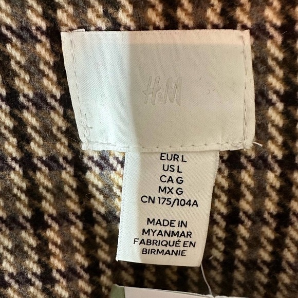 H&M Oversized Wool Blend Twill Shacket Size Large - Picture 8 of 14